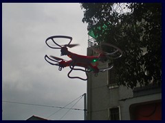 A man was playing with this drone above the traffic, Zhongshan Road, Yuexiu district.